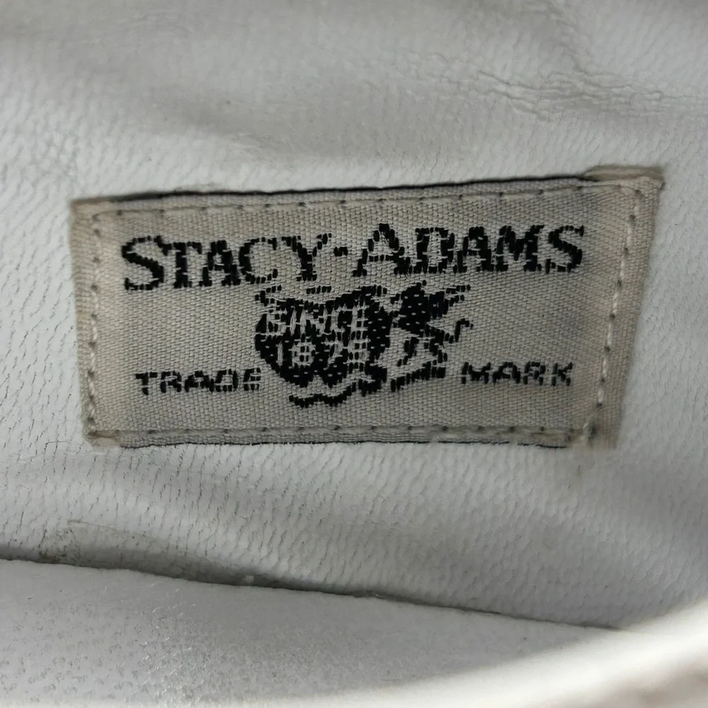 Stacy Adams Shoes‎ White Leather Tag Size 11D